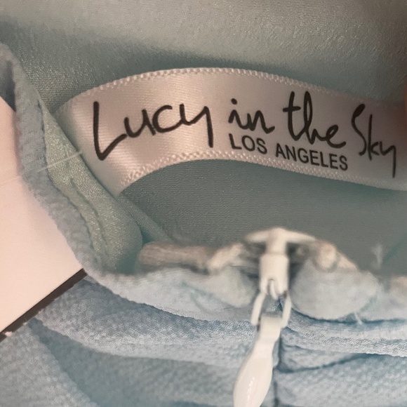 Lucy in the Sky Blue Ruffle Homecoming Dress Large - Picture 3 of 3